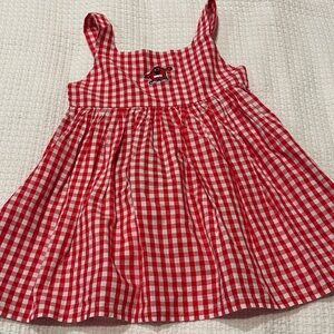 Garb Team size 3-4T red and white gingham dress.  Big Red logo. New